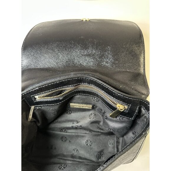 Tory Burch Shoulder Bag Chain Strap Saffiano Black - Picture 8 of 12